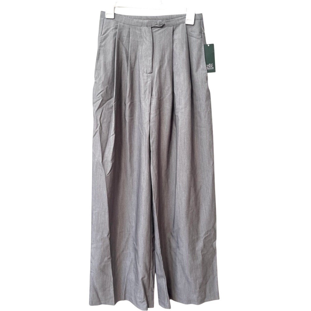 Wild Fable High Rise Wide Leg Pleated Trouser Pants Womens XS Light Gray NWT
